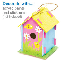 Bricolage en gros, Kit de maison d'oiseau, artisanat d'art, jouet pour enfants, bricolage maison d'oiseau en bois