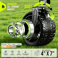 Chariot de transport pliable robuste en acier à haute teneur en carbone avec roues pivotantes extra-larges pour le camping, la cuisine en plein air et la pêche