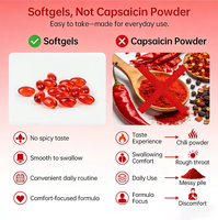 Capsules molles de piment, divers extraits végétaux pour le soutien immunitaire des adultes, 240 capsules/flacon, export transfrontalier, vente directe d'usine
