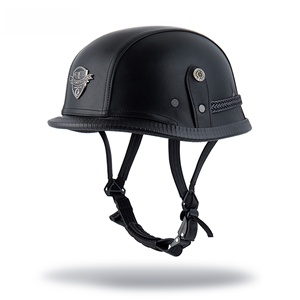 <span class=keywords><strong>Casco</strong></span> de Motocicleta Abierto, Estilo Vintage, Media Carcasa, Diseño de Calavera, <span class=keywords><strong>Casco</strong></span> Novedoso de Perfil <span class=keywords><strong>Bajo</strong></span> para Hombres y Mujeres Adultos - Product Image 1