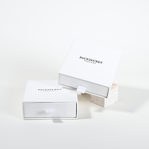 Custom Logo Sliding Drawer Jewelry Packaging Box Cardboard <b>Paper</b> Necklace Storage Gift Box with Foam Insert - Product Image 4