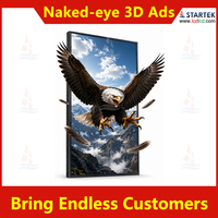 Écran LCD 3D à vision directe 43 pouces 4K 2160x3840 Android OS, affichage numérique mural intérieur, sans lunettes, contraste élevé