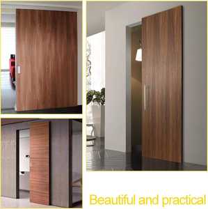 Quincaillerie moderne à rail invisible pour portes coulissantes en bois - Poulies suspendues silencieuses avec mécanisme tampon pour salle de bain et extérieur - Product Image 4