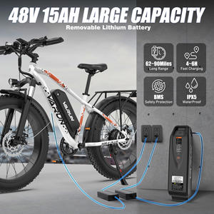VARUN 1000W 15AH Bicicleta Eléctrica de Ciudad 7 Velocidades 48V Batería de Litio 26 Pulgadas Fat Tire Mountain E-Bike Bicicleta Electrónica Inteligente - Product Image 5