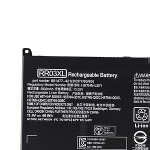 แบตเตอรี่แล็ปท็อปแบบชาร์จได้ Li-Ion ใหม่ 11.4V 48Wh รุ่น RR03XL สำหรับ <span class=keywords><strong>HP</strong></span> ProBook 430 440 G4 Series Mobile <span class=keywords><strong>Thin</strong></span> <span class=keywords><strong>Client</strong></span> Series MT21 CE - Product Image 3
