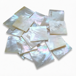 Matériau d'incrustation en nacre, carreaux de coquillage carrés, finition naturelle pour la décoration intérieure, projets faits à la main - Product Image 1