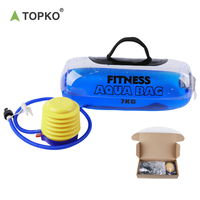 Haltères en PVC remplis d'eau réglables TOPKO, exercice de musculation à une main, poids libres pour hommes, haltères d'eau pour la remise en forme