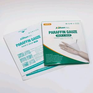 Pansement en gaze stérile à la <span class=keywords><strong>vaseline</strong></span>, 10x10cm, brûlures, plaies, non adhésif, paraffine, pansement médical - Product Image 1
