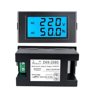 Generator NQQK Tampilan Digital Voltmeter Pengukur Frekuensi Fase Tunggal 110V/220V Tiga Fase 380V 50Hz Tester D69-2080 Buatan