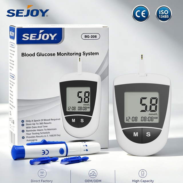 Sejoy Blood Glucose Monitoring System China Digital Glucometer