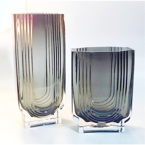 <span class=keywords><strong>Vase</strong></span> en verre de haute qualité, <span class=keywords><strong>transparent</strong></span>, or, fleur, fabrication délicate, aspect élégant - Product Image 6