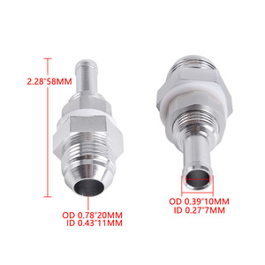 Raccord de tuyau AN8 3/8 pour le marché secondaire automobile, en alliage d'aluminium, connecteur de réservoir de carburant/cellule de carburant - Product Image 4