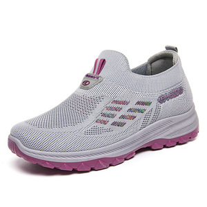 Slip-On Walking Shoes Mesh Upper EVA Midsole Flat <b>Heel</b> Lightweight Durable Women's - Product Image 4