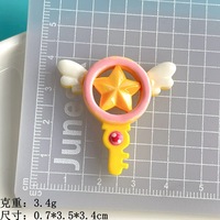 Amuletos de Resina de Sailor Moon, Varita Mágica, Decoración de Dibujos Animados para Niñas, para Fundas de Teléfono, Pinzas para el Cabello