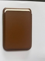 Support de Carte Magnétique Portable pour Smartphone, Vente en Gros, Logo Personnalisé, Mini Support en Cuir pour Cartes