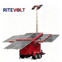 Özelleştirilmiş LOGO Renkli Monokristal Silikon Güneş Panelleri 6*150W LED Taşınabilir Yol Bahçe Kullanımı Mobil Römork Tek Parça