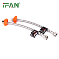 IFAN Tuyau Flexible en Acier Inoxydable Ondulé, Flexible pour Douche de Salle de Bain et Robinet de Lavabo