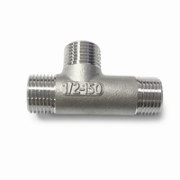 Raccord en T 3 voies en acier inoxydable 304, 3000 PSI, filetage mâle/femelle BSPP/BSPT 1/2 pouce DN15, usiné CNC, pour eau et huile, marque ZL