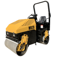 Rouleau de route nouveau 2T vibratoire Mini rouleau de route compacteur Machine pneu pour le compactage d'asphalte dérapage rouleau vibrant