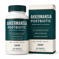 Comprimés Postbiotiques Akkermansia pour la Santé du Microbiome – Formule Pasteurisée AKK Muciniphila – Marques de Bien-être – Fournisseur OEM en Marque Blanche