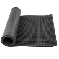Tapis d'isolation en élastomère, épaisseur 2 mm, protection électrique 3,3 kV, rouleau de 1 m de largeur