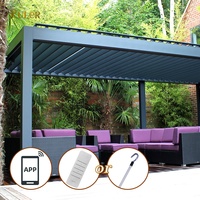 Pérgola Bioclimática Motorizada de Aluminio para Jardín o Patio, 3x3, 4x4