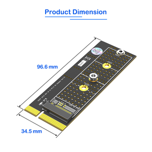 <span class=keywords><strong>M</strong></span>.2 NVMe SSD PCI-E 4X 适配卡 垂直安装扩展卡 雪花散热器 3100MB/s 库存桌面型 - Product Image 3