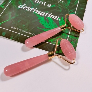 Rodillo de gran oferta de fábrica DIY, Jade para ojos faciales y Bola de perfume de cristal brillante <span class=keywords><strong>Versace</strong></span>, rodillo de cuarzo rosa - Product Image 1