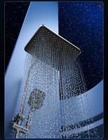MUXIN 2024 Douche murale atmosphère numérique piano lumineux Affichage numérique Salle de bain Robinet de douche à LED Mitigeur de douche piano