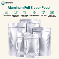 Sachet refermable en aluminium argenté, résistant à la lumière, à l'humidité et à l'oxygène, de qualité alimentaire, pour l'emballage des céréales, des noix et des grains