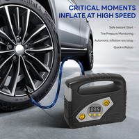 Richtek OEM/ODM C50A Gonfleur de pneus de voiture portable 12V DC 120W Pompe à air électrique Affichage LED Lumière d'urgence 100PSI Plastique CE/FCC