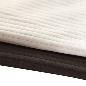 Cotton Spandex Rib Knit Fabric, Pure Cotton Striped Thread Cloth, Elastic Knit <b>Material</b> for Underwear & Garment - Product Image 3