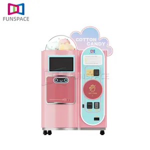 China Supplier customized Cotton Candy Vending Machine 6 sugar Fully automatic Commercial Marshmallow vending machine shopping m