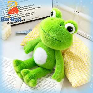 Peluche <span class=keywords><strong>Grenouille</strong></span> Verte 8 Pouces, Jouet pour Machine à Pinces, Cadeau Doux pour Enfants, Décoration Maison, Sûr, Non Toxique, Lavable, Doux et Câlin, Anniversaire, Anti-stress - Product Image 2