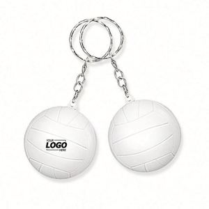Custom White PVC Volleyball Keychains with Silk Screen Printing-Portable Party Favors & School Carnival <b>Gift</b> Fillers - Product Image 1