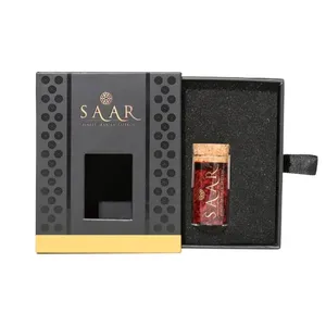 Custom small wholesale slide drawer saffron bottle packaging boxes for saffron