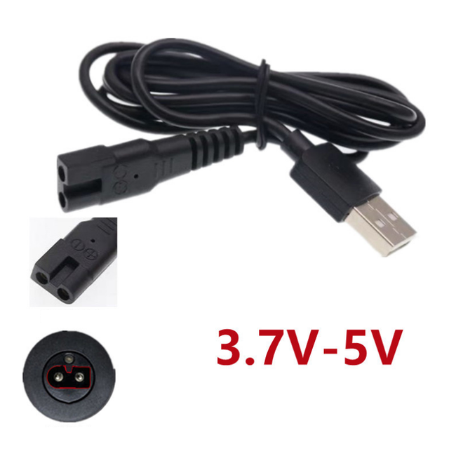 1m 3.7V-5V Hairdresser USB Charging Cable