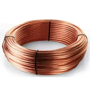 CCS fio de cobre de aço revestido de cobre fio trançado trançado para aterramento fio condutor recozido CCS 0.7mm 0.8mm 0.9mm