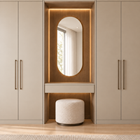 Armoire sur mesure intégrée pour chambre à coucher, dressing mural moderne en bois durable, meuble de rangement, dressing walk-in, mobilier OEM pour salon