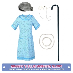 <span class=keywords><strong>Disfraz</strong></span> <span class=keywords><strong>de</strong></span> Abuela para Niñas, Conjunto <span class=keywords><strong>de</strong></span> Peluca y Vestido <span class=keywords><strong>de</strong></span> Anciana para 100 Días <span class=keywords><strong>de</strong></span> Escuela, Divertido <span class=keywords><strong>Disfraz</strong></span> <span class=keywords><strong>de</strong></span> Abuelos para el Día del Libro - Product Image 2