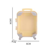 Mini valise paquet faux cils de vison Logo personnalisé emballage boîtes de rangement vides en plastique de bonbons miniatures