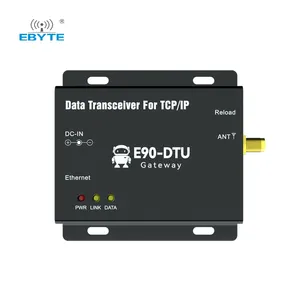 E90-DTU(900SL30-ETH) 868Mhz 915Mhz, Transreceiver Data Sx1262 Lora 10Km Modem Industri Jarak Jauh dengan Antarmuka Rj45 Ethernet