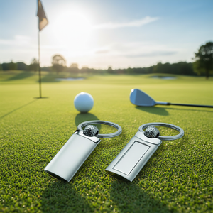 Portachiavi a Moschettone in Acciaio Inossidabile e Lega di Zinco a Tema Golf, Regalo Elegante con Stampa UV e Offset - Product Image 3