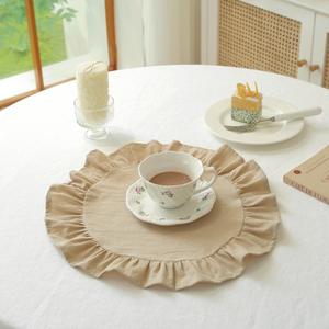 Set <span class=keywords><strong>de</strong></span> <span class=keywords><strong>table</strong></span> rond en <span class=keywords><strong>coton</strong></span> <span class=keywords><strong>à</strong></span> <span class=keywords><strong>carreaux</strong></span> roses fait main pour mariage, <span class=keywords><strong>serviettes</strong></span> variées, sets <span class=keywords><strong>de</strong></span> <span class=keywords><strong>table</strong></span> <span class=keywords><strong>à</strong></span> volants - Product Image 4