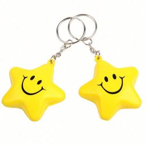 พวงกุญแจลูกบอลบีบคลายเครียดรูปดาวทำจากโฟม PU พร้อมโลโก้สั่งทำ ของเล่นส่งเสริมการขายสำหรับพวงกุญแจ - Product Image 2