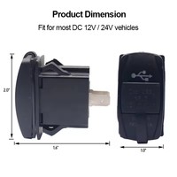 Chargeur rapide universel 5V 3.1A double prise USB 12V pour voiture, bus, bateau, camion