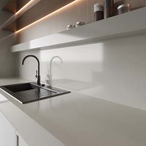 Kahverengi cam mutfak tezgahı bej Starlight ada Jumbo döşeme bej Galaxy taş kuvars levha - Product Image 3