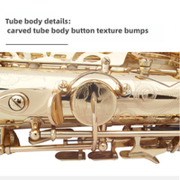 Factory Wholesale Customized Logo Cheap Professional Brass Gold Lacquer Eb Alto Saxophone Wind Instrument High-grade Waterproof