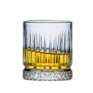 Verre à whisky à rayures créatives en gros, verre à bière épais à coupe diamant, verre à whisky en cristal - Product Image 1