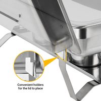 Chauffe-Plat Pliable 9L pour Buffet – Ensemble Rectangulaire en Acier Inoxydable – Vente Chaude – Équipement de Restauration Économique en Gros